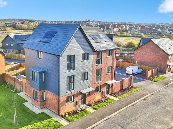 Aerial view of plots 20 and 19, 4 bedroom houses